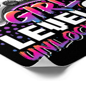 Girl Level 8 unverschlossenes Videospiel 8. Geburt Poster (Ecke)