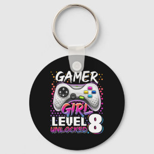 Girl Level 8 unverschlossenes Videospiel 8. Geburt Schlüsselanhänger