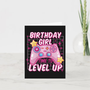 Girl Level Unlock Video Game Geburtstagsgeschenke Karte