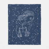 Girl Libra Zodiac Sign Fleecedecke (Vorderseite)