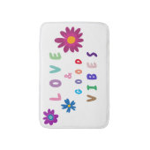 Girl Liebe & Good Vibes farbenfroh Badematte (Vorderseite Vertikal)