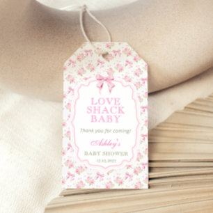 Girl Liebe Shack Baby Dusche Danke, Geschenkmarke Geschenkanhänger