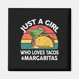 Girl Liebe Taco Margarita-Shirt Frauen Mexikanisch Magnet