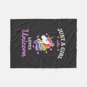 Girl Liebe Unicorn Fleecedecke (Vorderseite (Horizontal))