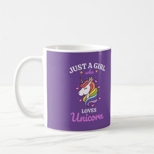 Girl Liebe Unicorn Kaffeetasse (Links)