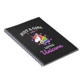 Girl Liebe Unicorn Notizblock (Rechte Seite)