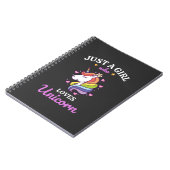 Girl Liebe Unicorn Notizblock (Linke Seite)