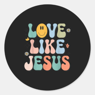 Girl Liebe wie Jesus Niedlich Christlichen Kleinki Runder Aufkleber