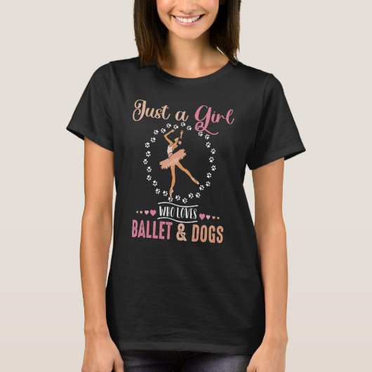 Girl Lieben Ballerina Tanz T-Shirt (Vorderseite)