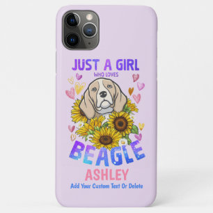 Girl Lieben Beagle Sonnenblume Case-Mate iPhone Hülle