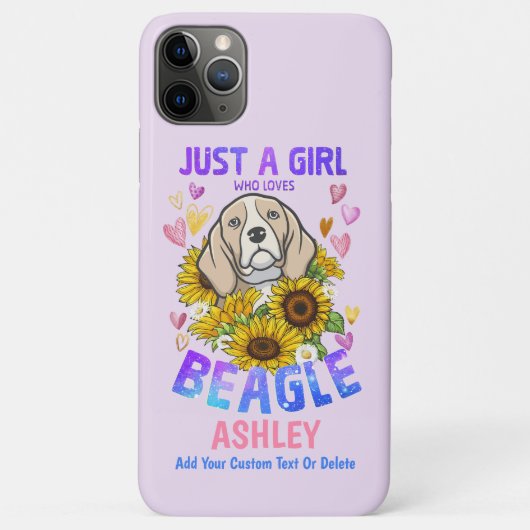 Girl Lieben Beagle Sonnenblume Case-Mate iPhone Hülle (Rückseite)