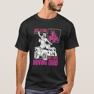 Girl Lieben fahren Quad Motocross Offroad ATV Raci T-Shirt