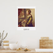 Girl liest einen Brief von Johannes Vermeer Poster (Küche)