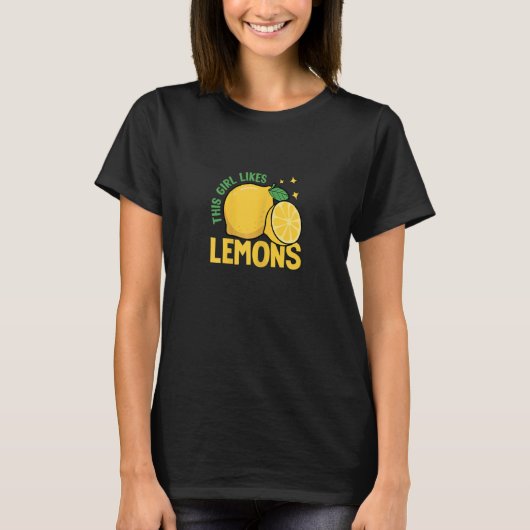 Girl Likes Lemons Summer Lemonade Fruits T-Shirt (Vorderseite)