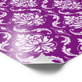 Girl Lila Damask Muster Fotodruck (Ecke)