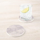 Girl Lila Glam Gold Leopard Printfarbe Getränkeuntersetzer (Seite)