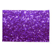 Girl Lila Glitzer Bling Glam Modern Kissenbezug (Rückseite-Links)