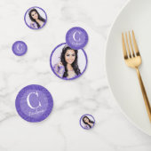 Girl-Lila Glitzer Monogram-Foto Konfetti (Gruppe)