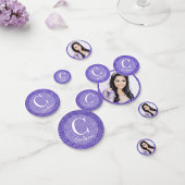 Girl-Lila Glitzer Monogram-Foto Konfetti