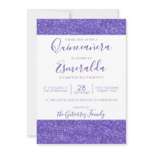 Girl Lila Glitzer Sparkle Quinceanera