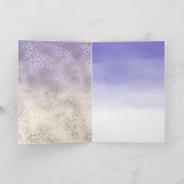 Girl Lila Gold Ombre Leopard Print Karte (Innenseite)