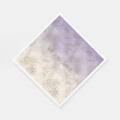 Girl Lila Gold Ombre Leopard Print Serviette (Ecke)