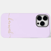 Girl Lila Monogram Modernes Script Personalisiert Case-Mate iPhone Hülle (Rückseite (Horizontal))