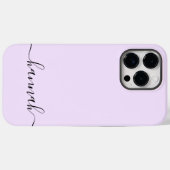 Girl Lila Monogram Modernes Script Personalisiert Case-Mate iPhone Hülle (Rückseite (Horizontal))