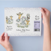 Girl Lila Safari Baby Dusche Chip Bag Wrapper Flyer (Hand)