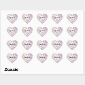Girl Lilac Shimmer Glitzer Glitzern Monogram Name Herz-Aufkleber (Blatt)
