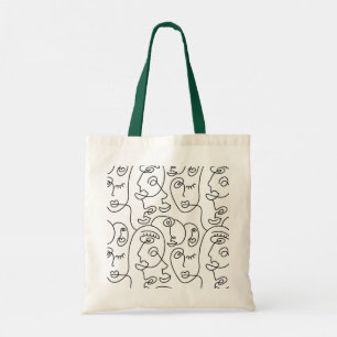 Girl-line-Kunstbeispiel Tragetasche