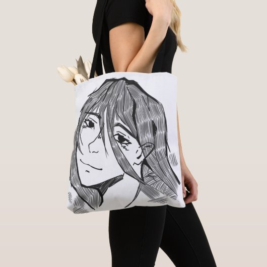 Girl lineart tasche (Von Nahem)
