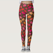 Girl Lips Lipstick Kisses Leggings (Vorderseite)
