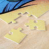 Girl Listing to Music on Headphones Psychedelic Puzzle (Seite)