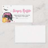 Girl Little Boo Ghost Baby Dusche Windel Raffel Begleitkarte (Vorne/Hinten)