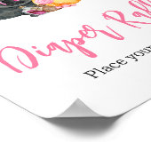 Girl Little Boo Ghost Baby Dusche Windel Raffel Poster (Ecke)