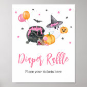 Girl Little Boo Ghost Baby Dusche Windel Raffel Poster (Vorne)