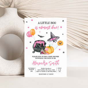 Girl Little Boo Ghost Baby Shower Einladung