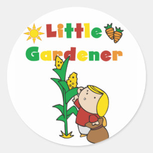 Girl Little Gardener Tshirts und Geschenke Runder Aufkleber