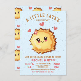 Girl Little Latke Hanukkah Baby Shower Einladung