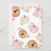 Girl Little Pumpkin Baby Shower Einladung (Rückseite)