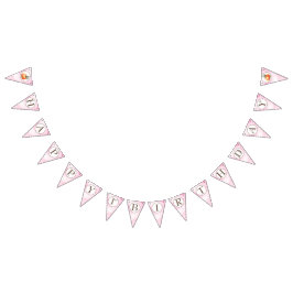 Girl Little Pumpkin Birthday Bunting Wimpelkette