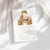 Girl Little Pumpkin Fall Boho Babydusche Einladung