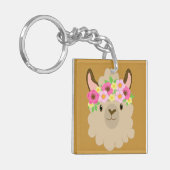 Girl Llama Schlüsselanhänger (Vorderseite links)