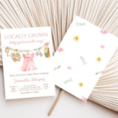 Girl Locally Grown Baby Shower Einladung