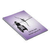 Girl Long Hair Pararcher Notebook Notizblock (Rechte Seite)