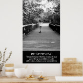 Girl Longboard-Beharrlichkeit Poster (Küche)