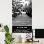 Girl Longboard-Beharrlichkeit Poster (Heimbüro)