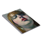 Girl Looking Down (von Malcolm T. Liepke) Notebook Notizblock (Rechte Seite)