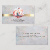 Girl Lotus Opal Yoga Instructor Visitenkarte (Vorne/Hinten)